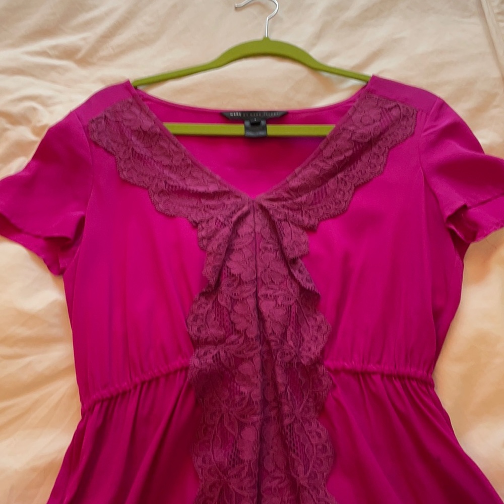Marc by Marc Jacobs Magenta Silk Dress with pockets! Perfect condition. Size 4